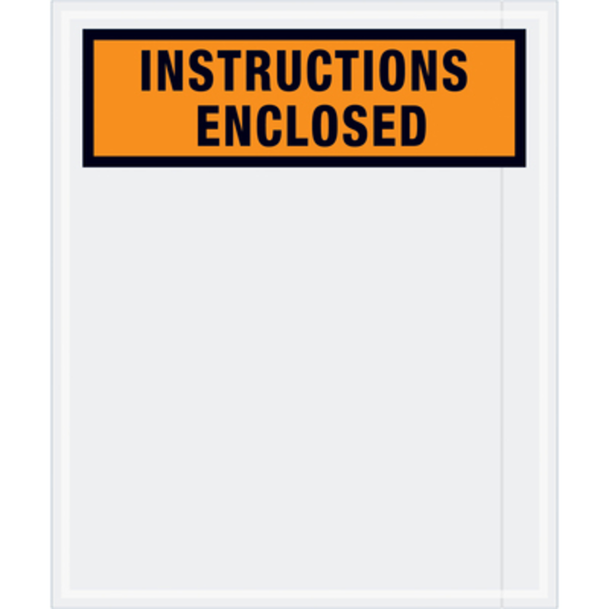 12 x 10in. Orange "Instructions E" E 500/CS, Length 12 in, Model# PL479